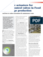Pneumatic Actuators For Process Control Valves in Food & Beverage Production