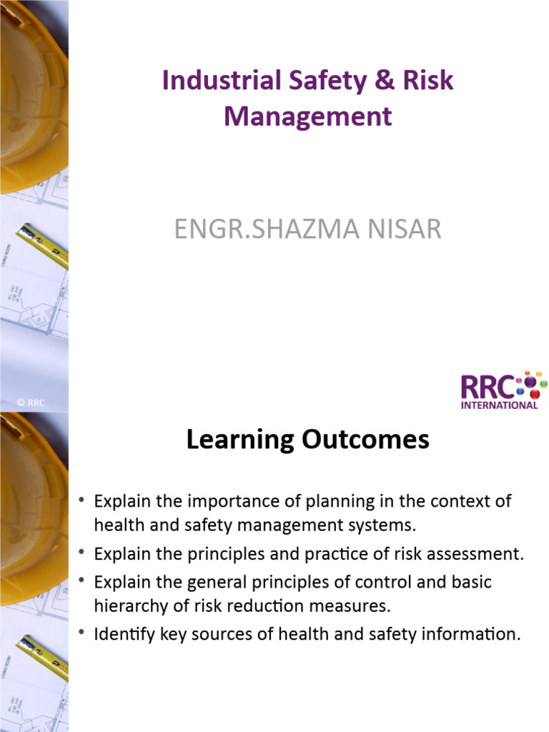 Industrial Safety and Risk Management Guide | PDF | Personal Protective ...