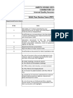 NAAC PRT Visit Checklist