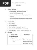 Detailed Lesson Plan in Music 6