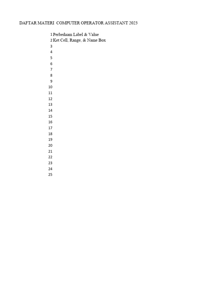 Latihan excel part 2 pdf