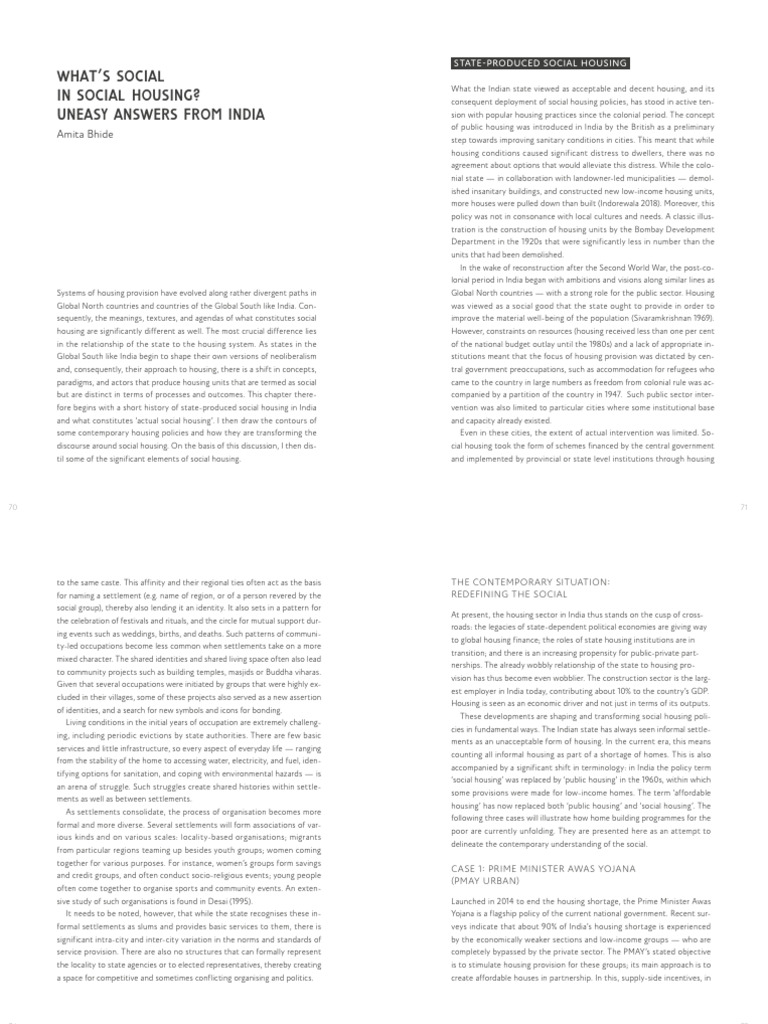 Social Housing Dynamics in India | PDF | Public Housing | Slum
