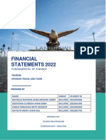 Financial Statements 2022 - Tourism