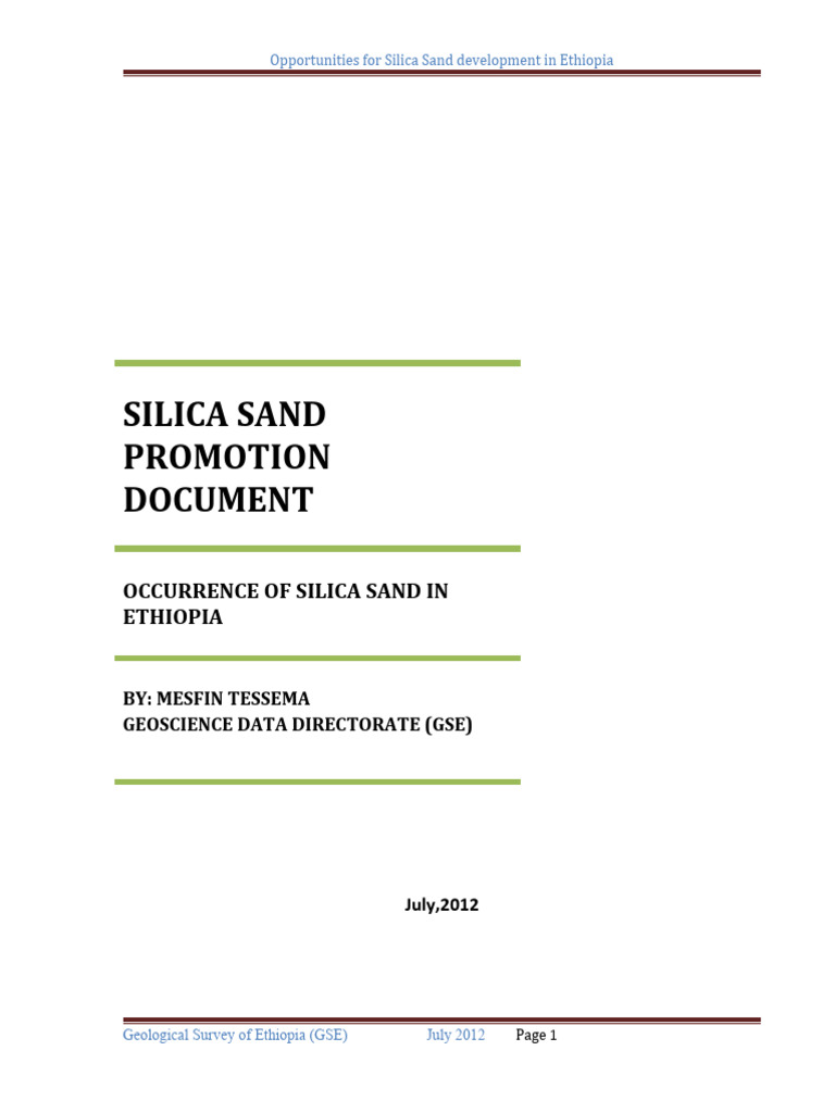 Silica Sand Promotion Document Final2 | PDF | Silicon Dioxide | Sand