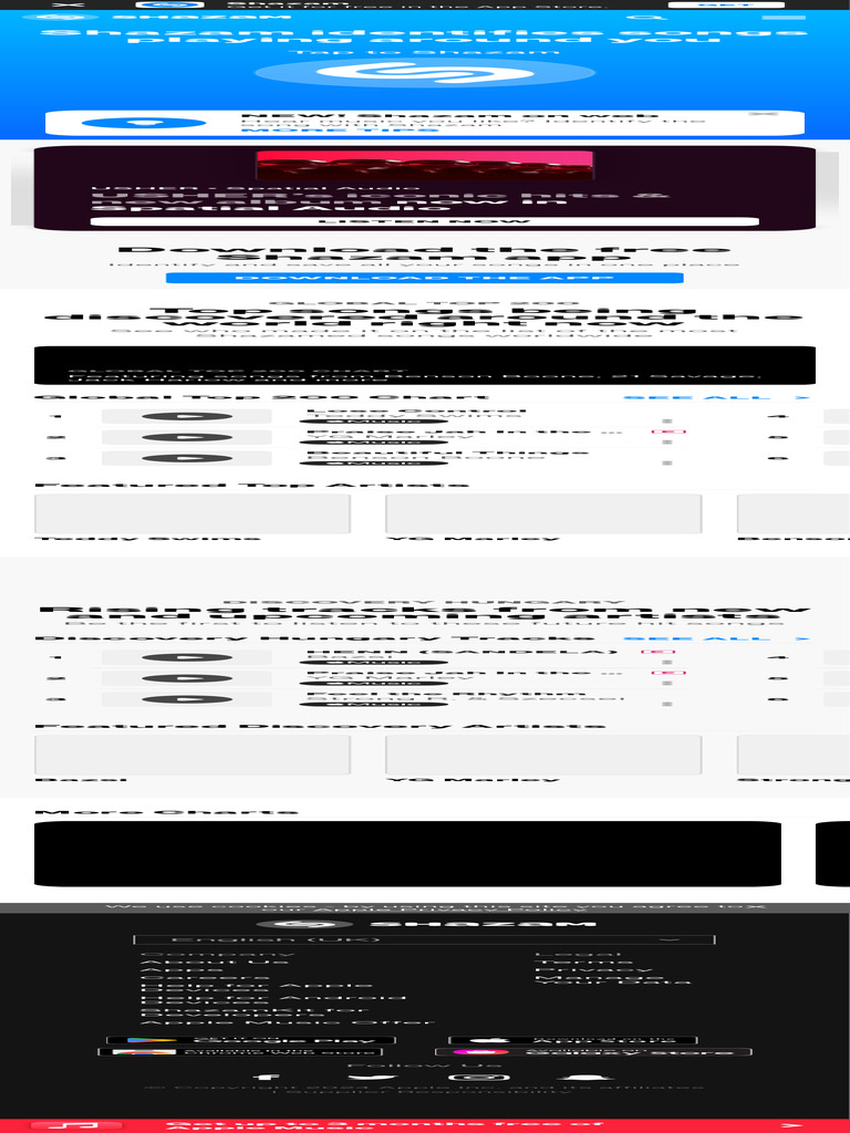 Image Result For Shazam Descubrimiento Musical Ranking Y Letras De Canciones