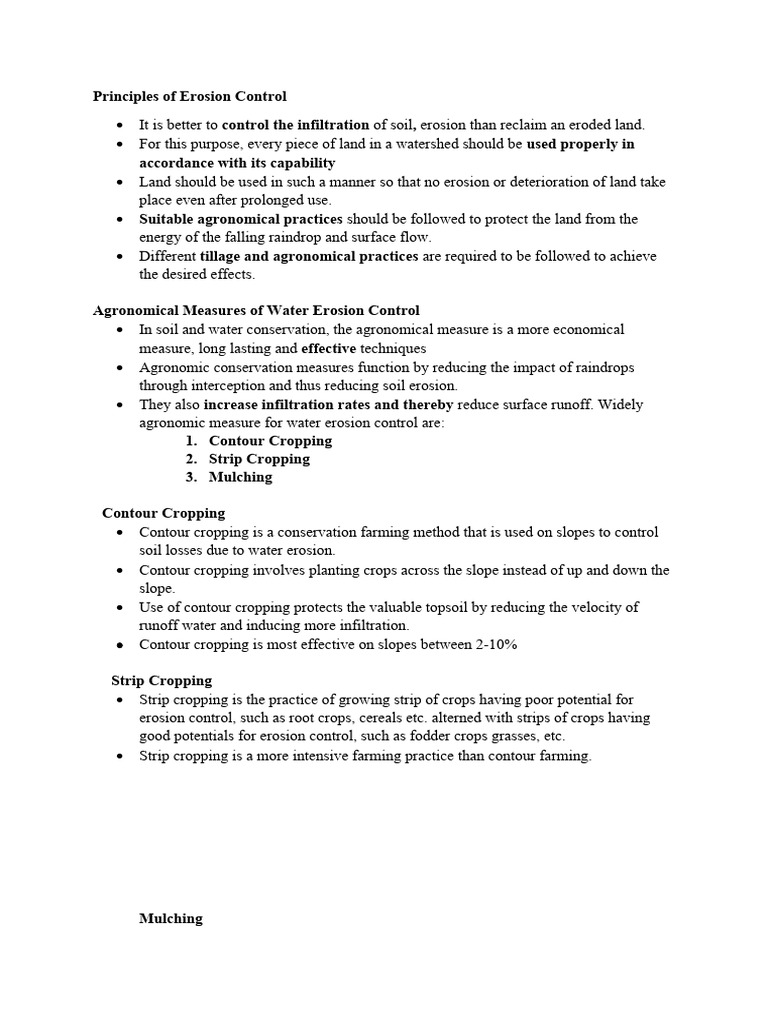 Erosion Control Principles and Practices | PDF | Surface Runoff | Erosion