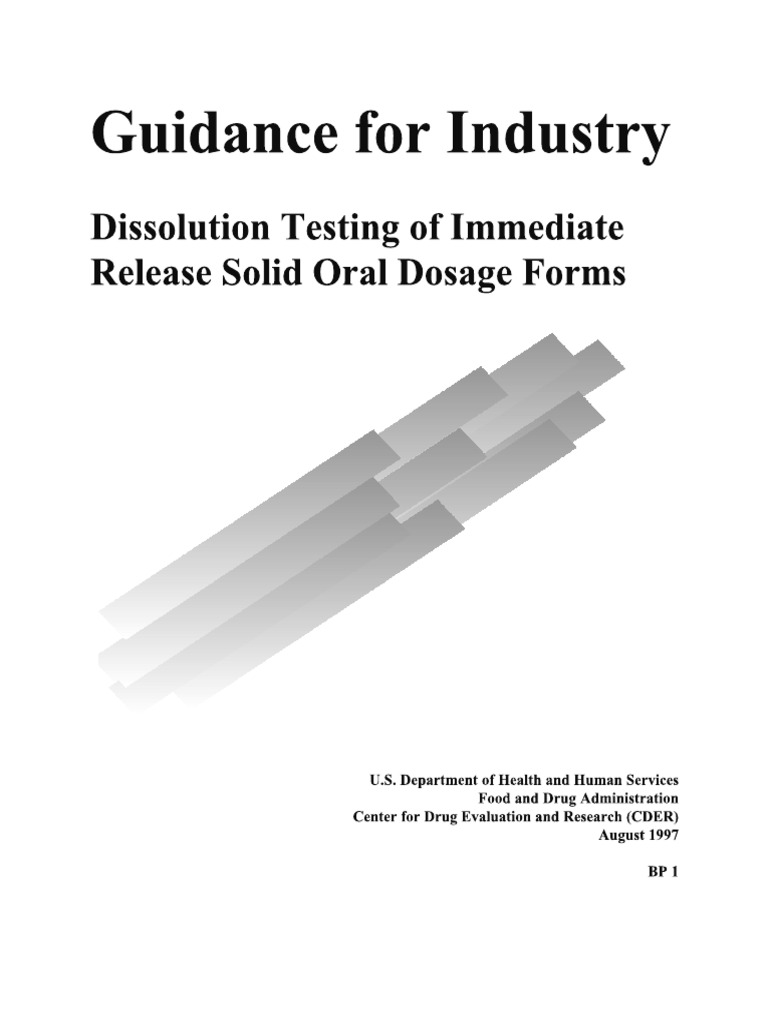 Dissolution Parameters | PDF
