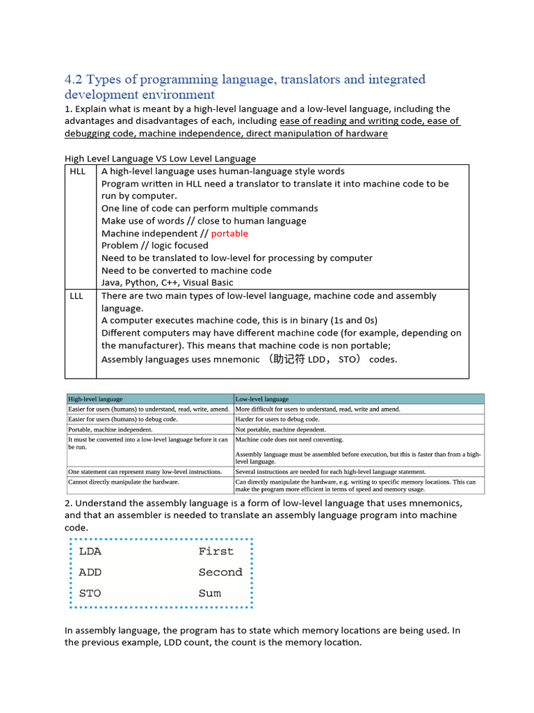 4_2_Notes_CIE | PDF | Source Code | Assembly Language
