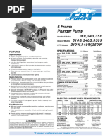 5 Frame Plunger Pump: 310,340,350 310S, 340S, 350S 310W, 340W, 350W