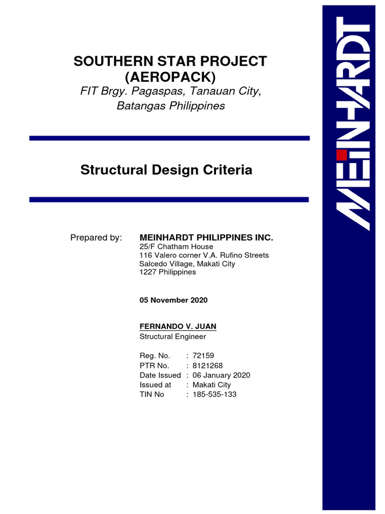 Southern Star Project Design Criteria | PDF | Concrete | Structural Load