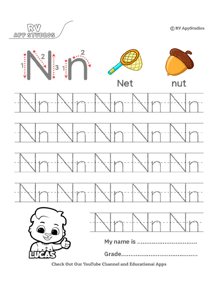 257 free printable worksheets for kids alphabet letter nn tracing PDF 257 free printable worksheets for kids alphabet letter nn tracing PDF