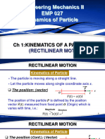 CH 1 1 - Rectilinear Motion