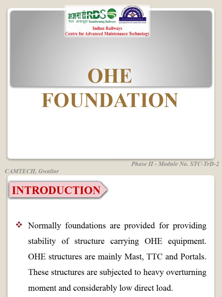 B-Foundations For OHE Structures | PDF | Bending | Soil