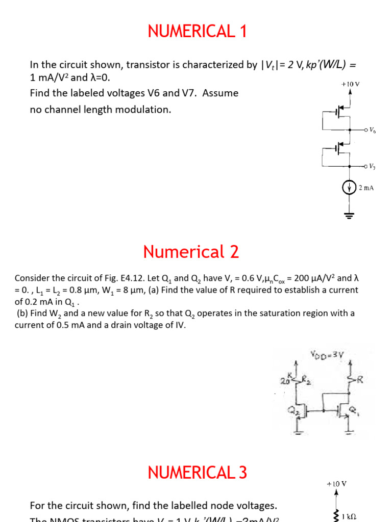 Transistor Circuit Voltage Calculations | PDF | Science & Mathematics