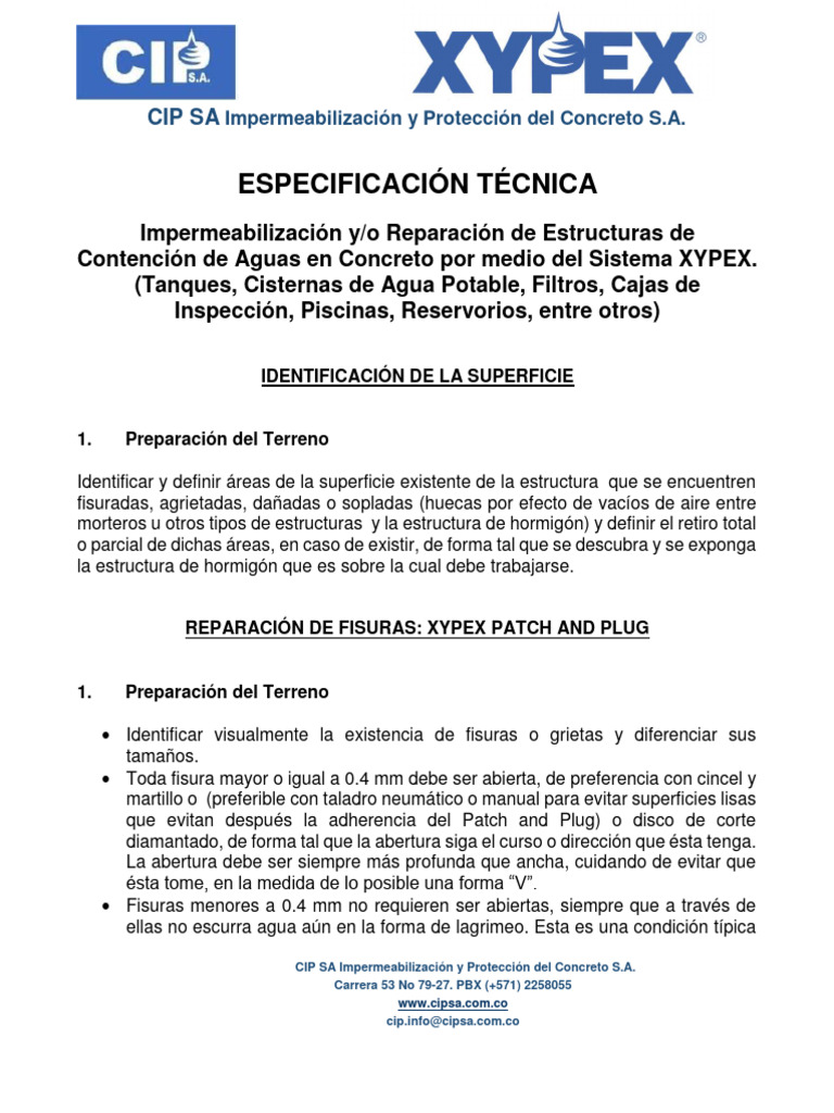 Impermeabilización de Concreto con XYPEX | PDF | Hormigón | Agua