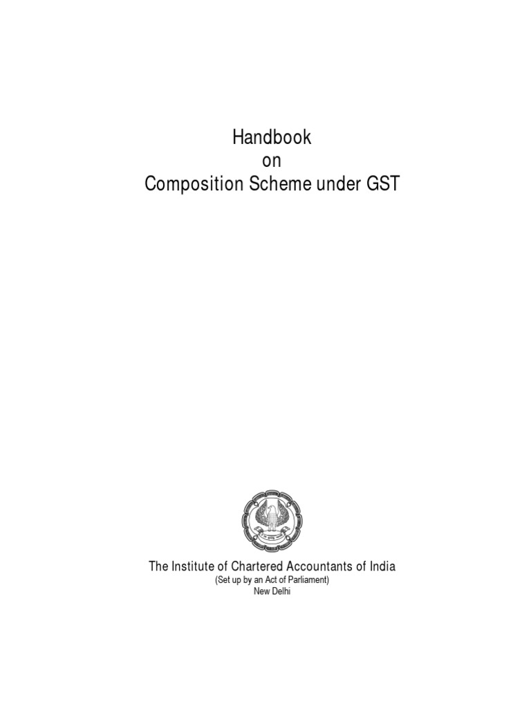 GST Composition Scheme Handbook | PDF | Taxes | Money