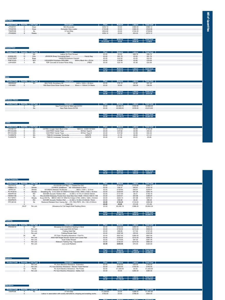 Original Building Materials Refurbishment Reference: 2403 0609 3932 Client Boq Refurbishment Project Pdf
