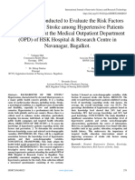 Keywords:-Hospital, Hypertensive Patients, Knowledge,: Outpatient Department, Risk Factors of Stroke, Study