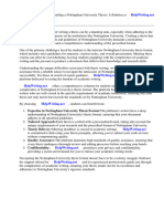 Nottingham University Thesis Format