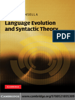 (Approaches To The Evolution of Language) Anna R. Kinsella - Language Evolution and Syntactic Theory-Cambridge University Press (2009)