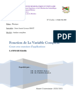 Fonction de La Variable Complexe