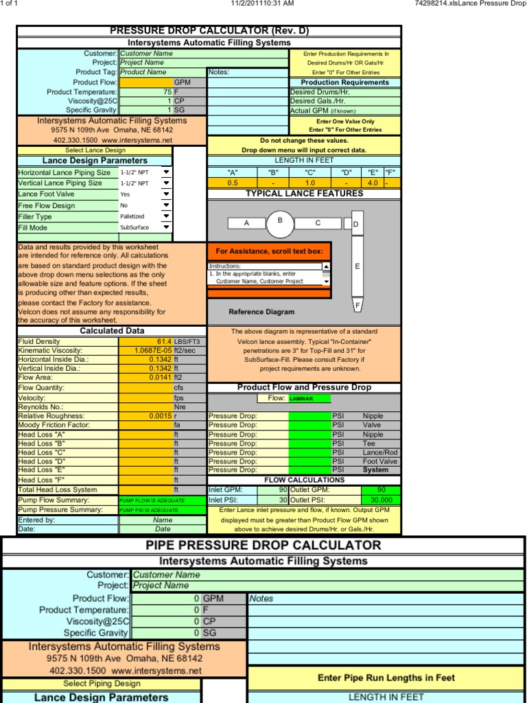 Pressure Drop Calculator