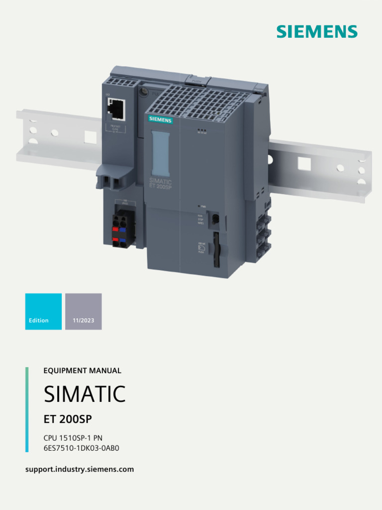 Et200sp Cpu1510sp 1 PN Manual en US en-US | PDF | Computer Security ...