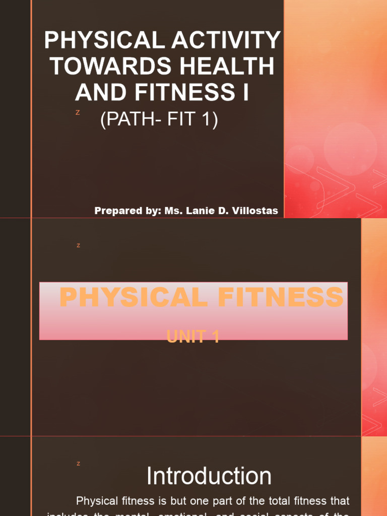Physical Activity for Health & Fitness | PDF | Physical Fitness ...