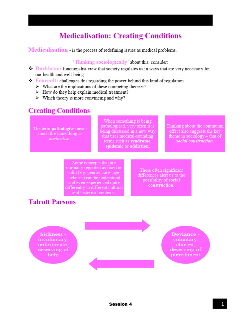 Medicalisation and the Clinical Gaze | PDF | Sociology | Behavioural ...