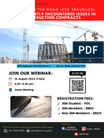 Webinar On The Road Less Travelled:: Less Frequently Encountered Issues in Construction Contracts