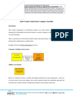 Joint Venture Joint Stock Company Checklist en