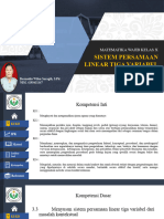 Sistem Persamaan Linear Tiga Variabel