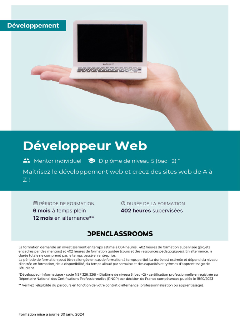 Formation Développeur Web Complète | PDF | Programmation web | Internet