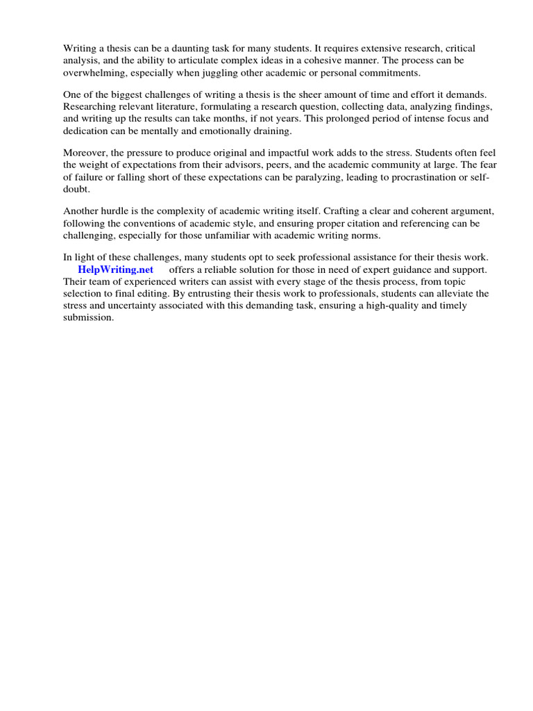 Thesis Work Pdf Thesis Citation