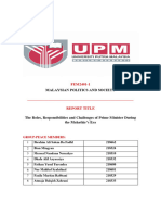 The Roles, Responsibilities and Challenges of Prime Minister During The Mahathir's Era