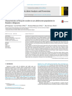 Characteristics of Bicycle Crashes in An Adolescent Population in