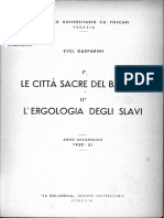 Evel Gasparini: Le Città Sacre Del Baltico L'ergologia Degli Slavi