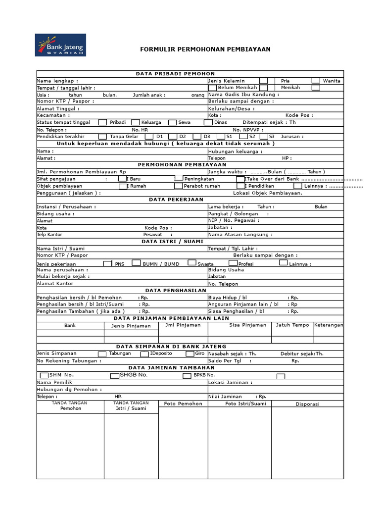 Form Pengajuan 2024 | PDF
