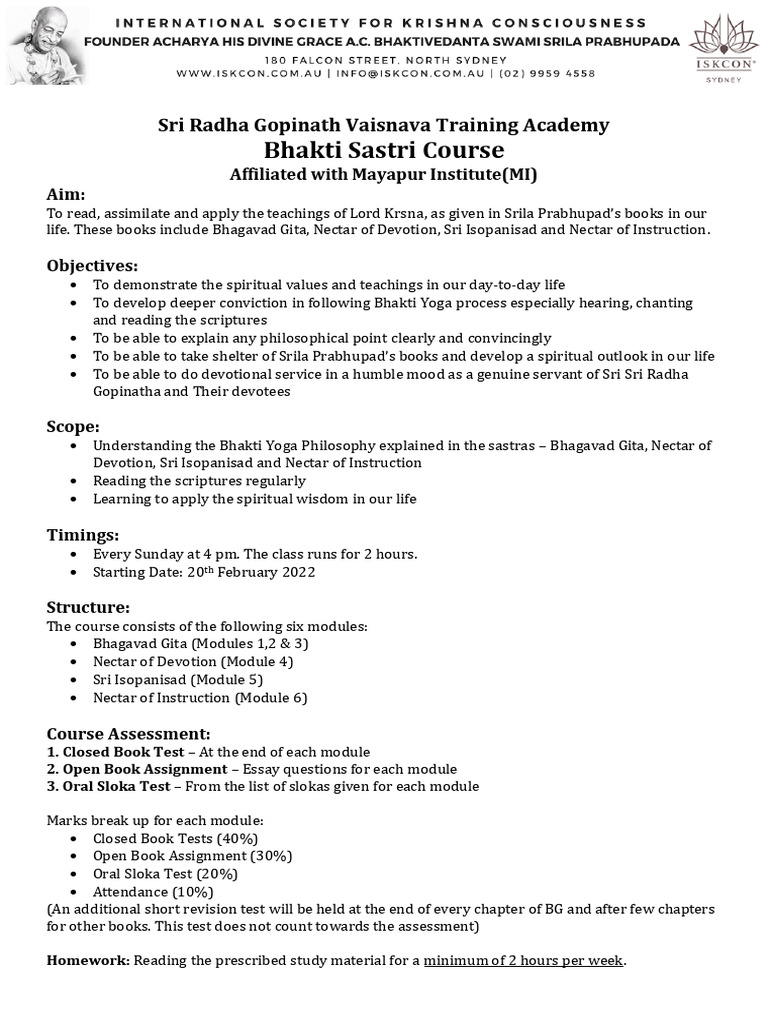 1) Bhakti Sastri Course Overview PDF