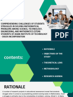 Comprehending Challenges of Students Struggles in Solving Mathematical Problems Among Science Technology Engineering and Mathematics Stem Students of Asian Institute of Technology Digos Inc