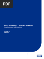 Mercury Security LP1501 Intelligent Controller Manual