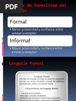 Ejemplos de lenguaje formal e informal | PDF