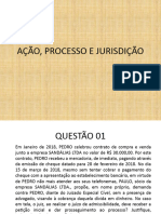 Processo Civil I. Aula 05. Trilogia Estrutural Do Processo - Atividade