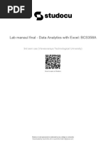 Lab Manaul Final Data Analytics With Excel Bcs358a