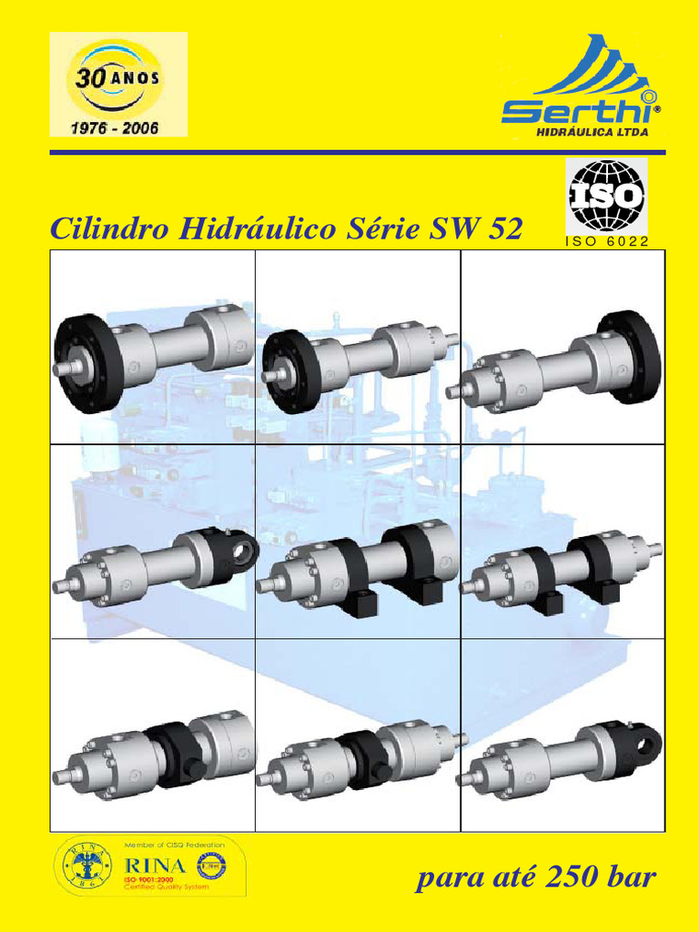 Cilindros Hidráulicos Série SW52 | PDF | Engenharia | Produção e fabricação