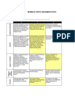 Rubrica Texto Argumentativo