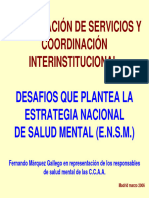 Desafios Que Plantea La Estrategia Nacional de Salud Mental (E.n.s.m.)