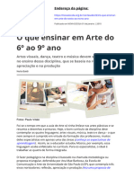 O Que Ensinar em Arte Do 6 Ao 9 Ano