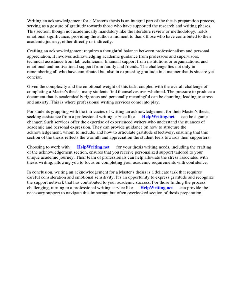 Writing acknowledgement for master thesis pdf thesis