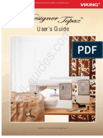 Husqvarna/Viking Designer Topaz Sewing Machine Instruction Manual